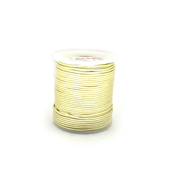 Leather cord (5 mt) 1 mm - White